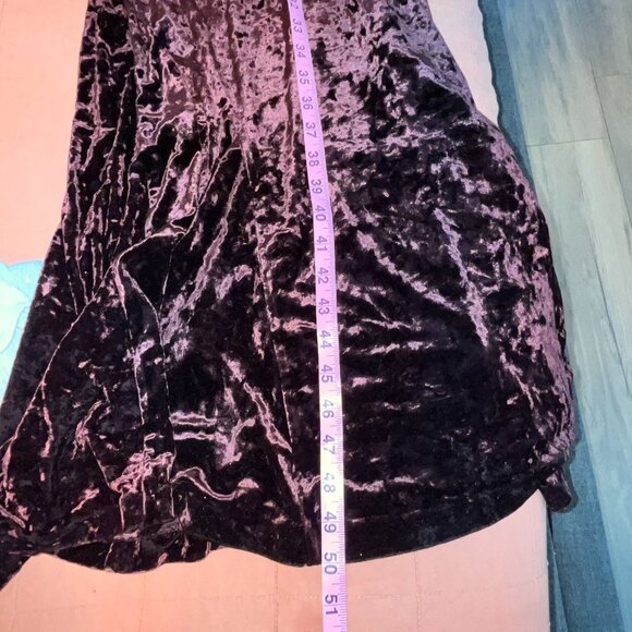 Betsey Johnson  Velvet Maxi Dress M Grunge VINTAGE VELOUR ONG BODYCO -WINE - Picture 8 of 9